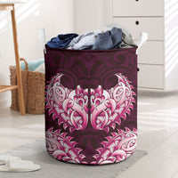 New Zealand Ta Moko Laundry Basket Aotearoa Maori Chest Tattoo Pink