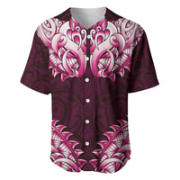 New Zealand Ta Moko Baseball Jersey Aotearoa Maori Chest Tattoo Pink