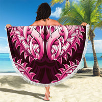 New Zealand Ta Moko Beach Blanket Aotearoa Maori Chest Tattoo Pink