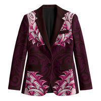 New Zealand Ta Moko Blazer Aotearoa Maori Chest Tattoo Pink