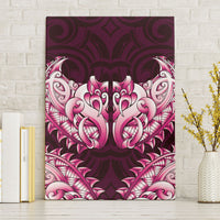 New Zealand Ta Moko Canvas Wall Art Aotearoa Maori Chest Tattoo Pink