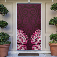New Zealand Ta Moko Door Cover Aotearoa Maori Chest Tattoo Pink