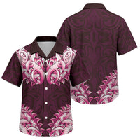 New Zealand Ta Moko Family Matching Summer Maxi Dress and Hawaiian Shirt Aotearoa Maori Chest Tattoo Pink LT14 Son's Shirt Pink - Polynesian Pride