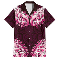 New Zealand Ta Moko Hawaiian Shirt Aotearoa Maori Chest Tattoo Pink