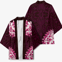 New Zealand Ta Moko Kimono Aotearoa Maori Chest Tattoo Pink