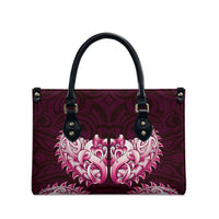 New Zealand Ta Moko Leather Bag Aotearoa Maori Chest Tattoo Pink