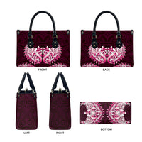 New Zealand Ta Moko Leather Bag Aotearoa Maori Chest Tattoo Pink