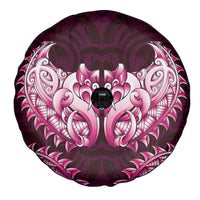New Zealand Ta Moko Spare Tire Cover Aotearoa Maori Chest Tattoo Pink