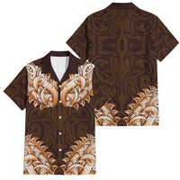 New Zealand Ta Moko Family Matching Summer Maxi Dress and Hawaiian Shirt Aotearoa Maori Chest Tattoo Orange LT14 Dad's Shirt - Short Sleeve Orange - Polynesian Pride