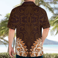 New Zealand Ta Moko Hawaiian Shirt Aotearoa Maori Chest Tattoo Orange