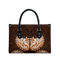 New Zealand Ta Moko Leather Bag Aotearoa Maori Chest Tattoo Orange