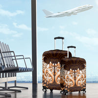 New Zealand Ta Moko Luggage Cover Aotearoa Maori Chest Tattoo Orange