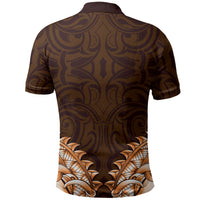 New Zealand Ta Moko Polo Shirt Aotearoa Maori Chest Tattoo Orange LT14 - Polynesian Pride