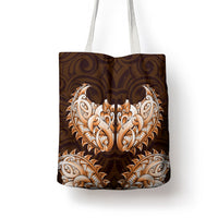 New Zealand Ta Moko Tote Bag Aotearoa Maori Chest Tattoo Orange