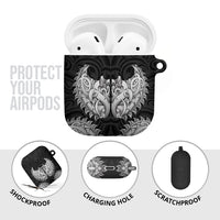 New Zealand Ta Moko AirPods Case Aotearoa Maori Chest Tattoo Black