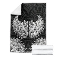 New Zealand Ta Moko Blanket Aotearoa Maori Chest Tattoo Black