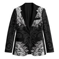 New Zealand Ta Moko Blazer Aotearoa Maori Chest Tattoo Black