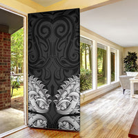 New Zealand Ta Moko Door Cover Aotearoa Maori Chest Tattoo Black