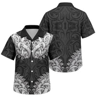 New Zealand Ta Moko Family Matching Off Shoulder Short Dress and Hawaiian Shirt Aotearoa Maori Chest Tattoo Black LT14 Son's Shirt Black - Polynesian Pride