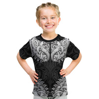 New Zealand Ta Moko Kid T Shirt Aotearoa Maori Chest Tattoo Black