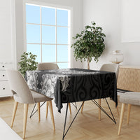 New Zealand Ta Moko Tablecloth Aotearoa Maori Chest Tattoo Black