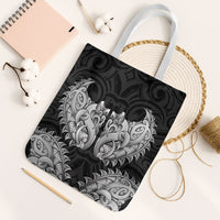 New Zealand Ta Moko Tote Bag Aotearoa Maori Chest Tattoo Black