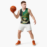 Personalised PNG Enga Provins Basketball Jersey Papua New Guinea Plumeria Melanesian Pattern LT14 - Polynesian Pride