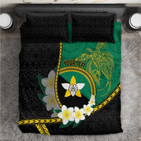 Personalised PNG Enga Provins Bedding Set Papua New Guinea Plumeria Melanesian Pattern - Polynesian Pride