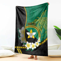 Personalised PNG Enga Provins Blanket Papua New Guinea Plumeria Melanesian Pattern - Polynesian Pride
