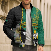Personalised PNG Enga Provins Bomber Puffer Jacket Papua New Guinea Plumeria Melanesian Pattern LT14 - Polynesian Pride