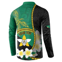 Personalised PNG Enga Provins Button Sweatshirt Papua New Guinea Plumeria Melanesian Pattern - Polynesian Pride
