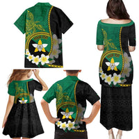 Personalised PNG Enga Provins Family Matching Puletasi and Hawaiian Shirt Papua New Guinea Plumeria Melanesian Pattern - Polynesian Pride