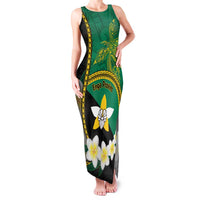 Personalised PNG Enga Provins Family Matching Tank Maxi Dress and Hawaiian Shirt Papua New Guinea Plumeria Melanesian Pattern - Polynesian Pride