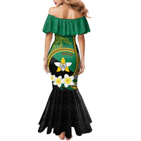Personalised PNG Enga Provins Mermaid Dress Papua New Guinea Plumeria Melanesian Pattern - Polynesian Pride