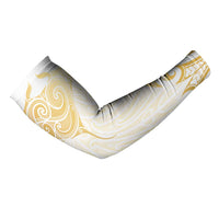 Gold White New Zealand Manta Ray Arm Sleeves Aotearoa Maori Haehae LT14 - Polynesian Pride