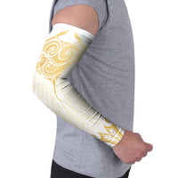 Gold White New Zealand Manta Ray Arm Sleeves Aotearoa Maori Haehae LT14 - Polynesian Pride