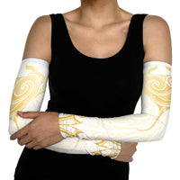 Gold White New Zealand Manta Ray Arm Sleeves Aotearoa Maori Haehae LT14 - Polynesian Pride