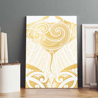 Gold White New Zealand Manta Ray Canvas Wall Art Aotearoa Maori Haehae LT14 - Polynesian Pride