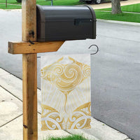 Gold White New Zealand Manta Ray Garden Flag Aotearoa Maori Haehae - Polynesian Pride