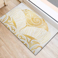 Gold White New Zealand Manta Ray Rubber Doormat Aotearoa Maori Haehae LT14 - Polynesian Pride
