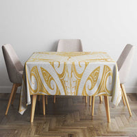 Gold White New Zealand Manta Ray Tablecloth Aotearoa Maori Haehae LT14 - Polynesian Pride