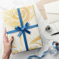 Gold White New Zealand Manta Ray Wrapping Paper Aotearoa Maori Haehae - Polynesian Pride