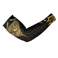 Gold Black New Zealand Manta Ray Arm Sleeves Aotearoa Maori Haehae LT14 - Polynesian Pride