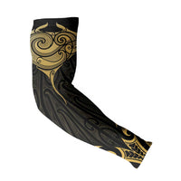 Gold Black New Zealand Manta Ray Arm Sleeves Aotearoa Maori Haehae LT14 - Polynesian Pride