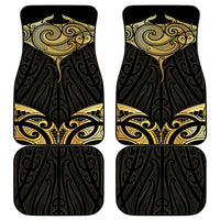 Gold Black New Zealand Manta Ray Car Mats Aotearoa Maori Haehae LT14 - Polynesian Pride