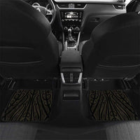 Gold Black New Zealand Manta Ray Car Mats Aotearoa Maori Haehae LT14 Set 2pcs - Back Black - Polynesian Pride