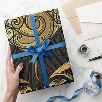 Gold Black New Zealand Manta Ray Wrapping Paper Aotearoa Maori Haehae - Polynesian Pride