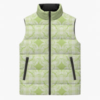 Omaomao Hawaii Iwa Bird Palaka Motifs Sleeveless Puffer Jacket LT14 Unisex Green - Polynesian Pride