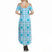 Polu Hawaii Iwa Bird Palaka Motifs Summer Maxi Dress LT14 - Polynesian Pride