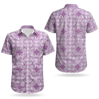 Poni Hawaii Iwa Bird Palaka Motifs Couples Matching Puletasi and Hawaiian Shirt LT14 - Polynesian Pride